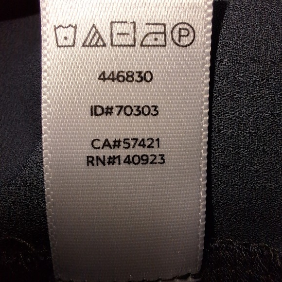 LOFT Blouse Womens Medium‎ Gray Flowy Long Split Sleeve Tie Cuff - Picture 7 of 7